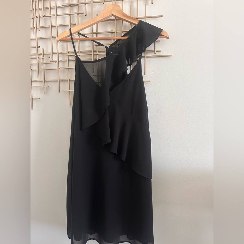Lulu's Black Ruffle Dress